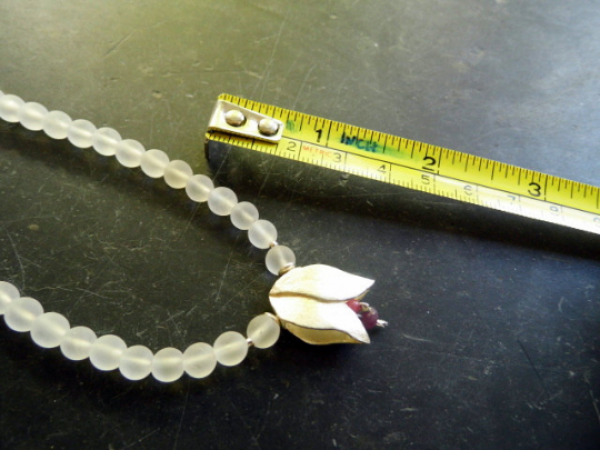 Kette, weiß, Braut, Bergkristall, Sterlingsilber, Rubin, Blüte, Hochzeit